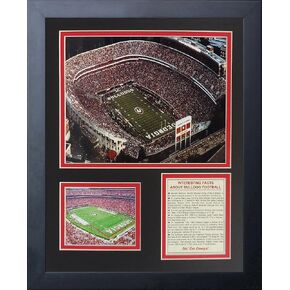 Georgia Bulldogs Sanford Stadium Collectible | Framed Photo Collage Wall Art Decor | Legends Never Die, 11 x 14-Inch, (12083U)