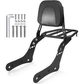 Sissy Bar Luggage Rack for Kawasaki,Detachable Rear Passenger Backrest with Remove Holder Shelf Carrier Compatible with Vulcan VN650 EN650 S650 2015-2024