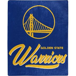 Northwest NBA Golden State Warriors Unisex-Adult Raschel Throw Blanket, 50" x 60", Signature
