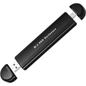 حاوية M.2 NVME SSD، ومحول محرك الأقراص الصلبة USB 3.0 وUSB-C خارجي NGFF، يدعم مفتاح M.2 M-Key/B+M 2230/2242/2260/2280 Nvme SATA SSD، متوافق مع الهواتف الذكية ونظام التشغيل Windows وMacOS in Kuwait