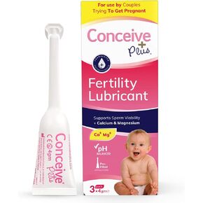 Conceive Plus Fertility Lubricant in Pre-Filled Applicators, Fertility Friendly Lube for Couples Trying to Conceive, 3 x 4g Applicators
