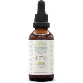 Matcha Green Tea B60 Alcohol-Free Herbal Extract Tincture, Concentrated Liquid Drops Natural Green Tea, Matcha (Camelia sinesis) Dried Leaf (2 fl oz)