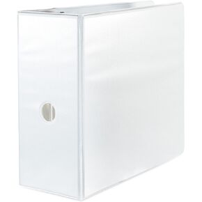 5 Inch 3 Ring Binder, Heavy Duty Professional D Ring Binders 5", Extra Large Wide Clear View Binder, for 8.5 x 11 Inch Sized Sheets - Presentation Folder for Pages, Documents (1 Pack, White)