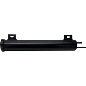 2" X 13" Aluminum Radiator Coolant Overflow Tank Powder Coated Black