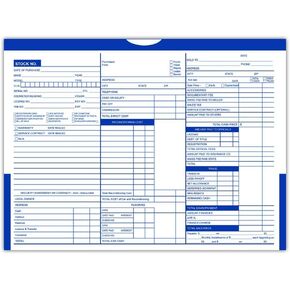 Printed Color Top Detailed Deal Jackets (100 per pack) - Vehicle Dealer Envelopes (Black)