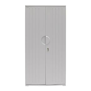 Iceberg Rough N Ready High-Density Plastic Storage Cabinet, Platinum, 22" L x 36" W x 46" H