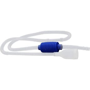 Othmro Lightweight Liquid/Fuel Transfer Siphon Pump Plastic Manual Oil Pumps Hand Fuel Pumps Liquid Fuel Transfer Siphon Hand Pumps for Lawn Mowers Gas Oil Air Water Blue Transparent