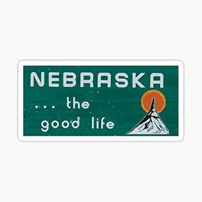 Nebraska.The Good Life! NE Shirt: #nebraskalove Sticker - Sticker Graphic - Auto, Wall, Laptop, Cell, Truck Sticker for Windows, Cars, Trucks