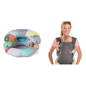 Infantino Prop-A-Pillar Tummy Time & Seated Support - Pillow Support & Flip Advanced 4-in-1 Carrier - Ergonomic, convertible, face-in and face-out front and back carry for newborns