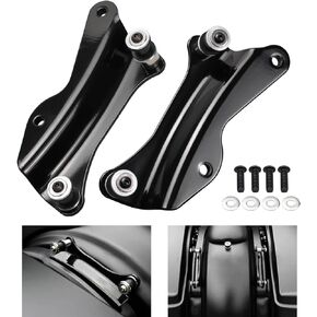 Black 4 Point Docking Hardware Kit Compatible with for Touring Street Glide Electra Glide Road Glide Road King 2014-Later