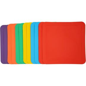 12inch Flat Square Spot Marker Multi-Color Exercise Kids Floor Playmat (12pcs)