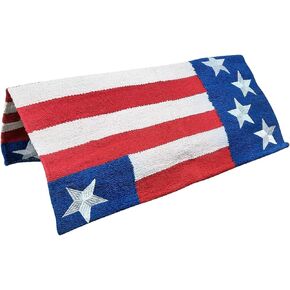 Tahoe Tack Patriotic American Flag Blanket 32" x 32"- Use for Western Horse Saddles, Throw Rug, Mat, Crafts, Decoration, Parades in Saudi Arabia