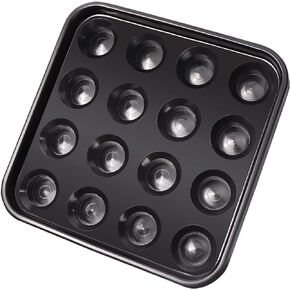 GSE Black Plastic Pool Ball Carrying Tray, Billiard Ball Storage Tray for 16 Balls Full Set Regulation Size Billiard Balls