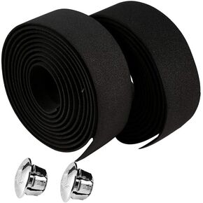 Bicycle Handlebar Tape Reflective Grip Wrap Tape + 2 Bar Plugs for Mountain Road Bike (Pack of 2)