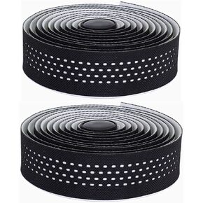 CNC 2 Pcs Bike Handlebar Tape, Road Bicycle Bar Tapes, Cycling Handle Wraps for Mountain Bike, White