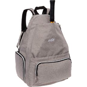LISH Game Point Tennis Backpack w/Shoe Compartment - Racket Holder Equipment Bag for Tennis, Racquetball, Squash
