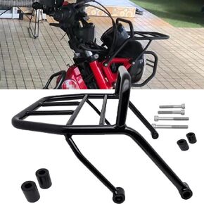 Black Rack Carrier Luggage Compatible with 2019-2022 Honda CT125 Trail 125 Hunter Cub (Center Rack Carrier Luggage)