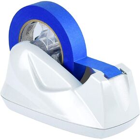 Acrimet Premium Desktop Tape Dispenser Jumbo, Plastic, Non-Skid Base (Heavy Duty) (White Color)