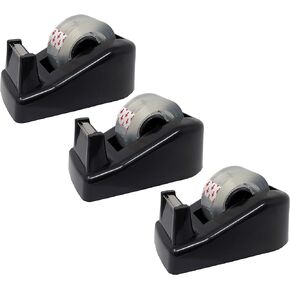 Premium Small Tape Dispenser with Tape Included (Pack of 3)
