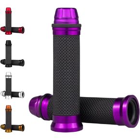 Universal Motorcycle Handlebar Grips Fits for Motorcycles with 7/8" Left Grip and 1" Right Sports Bike Chopper Cruiser Bike Etc.