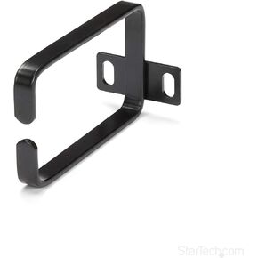 StarTech.com 2.4 x 3.9in Vertical Cable Management D Ring - 1.5U Metal D-Ring Hooks - Wire Organizer for 2 or 4-Post Network/Server Racks (CMHOOKMW) Black