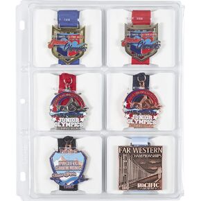 Award Medal Binder Pages Organizer Storage Display for Award Medals - 3 Pack for 18 Medals Total