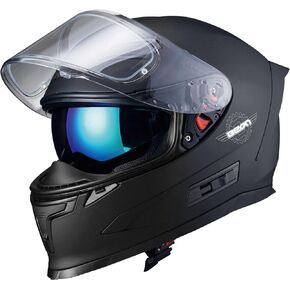 BEON Full Face Motorcycle Helmet, Street Bike Helmet with Clear&Tinted Visors and Multiple Vents, Motocross Casco DOT Approved for Adult Men Women