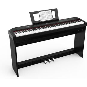 Beginner Digital Piano 88 Key Full Size Weighted Keyboard, Portable Electric Piano,Home Digital Pianos with Sustain Pedal, Power Supply
