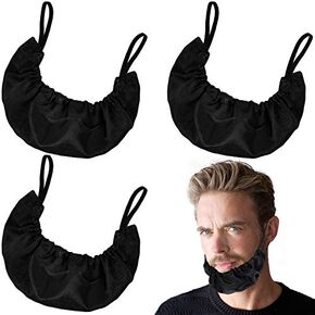 EBOOT 3 Pieces Beard Caps Beard Bonnet for Men Beard Bandana Covers Adjustable Facial Guard Bonnet for Father Day Gifts(18 x 8 Inch, Adjustable Style)
