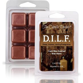 The Candle Daddy D.I.L.F. (Deep, Intense, Lasting Fragrance) - Fresh Man Scented Wax Melt - 1 Pack - 2 Ounces - 6 Cubes - DILF