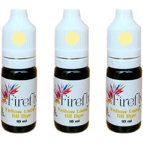 Firefly Colored Lamp Oil and Candle Dye 3-Pack | Create Yellow, Green, Red, Blue Lamp Oil | Use in Firefly Liquid, Smokeless, Odorless Paraffin Lamp Oil