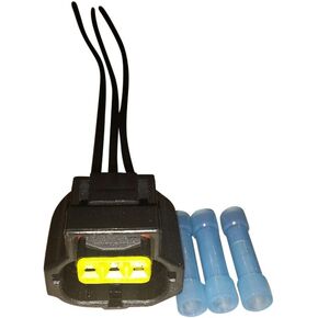Muzzys- 3 Wire Alternator Connector FITS Ford Lincoln Alternator, 6G Brake Fluid Level Sensor Yellow Plug Pigtail Repair Harness With FREE SPLICES, WPT118 1U2Z-14S411-TA S821 Replaces Dorman 645-136