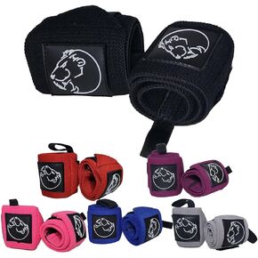 Premium Wrist Wraps for Weightlifting, BMG Premium 18" Wrist Wraps (pair) with Thumb Loop, Sturdy and Comfortable