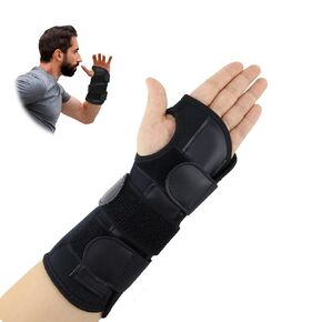 Wrist Brace for Carpal Tunnel,night wrist support guard,Carpal Tunnel Wrist Brace,For Tendonitis Pain, Arthritis, Trigger Thumb Fits Men or Women's Hands(Left Hand