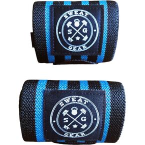 SweatGear premium wrist wraps. Best for lifting, crossfit, wrist support, fitness, stability and support.