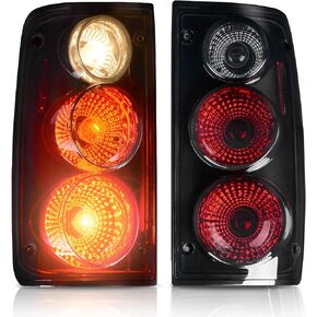 DWVO Taillight Assembly Tail Lamps Compatible with 1989 1990 1991 1992 1993 1994 1995 Pickup Truck 89-95 Rear Tail Lights Black Smoke Lens