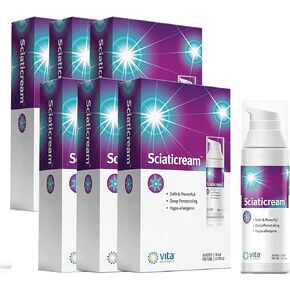Vita Sciences SciatiCream - كريم لدعم العصب الوركي مع زهرة الأرنيكا، B1، B5، B6، MSM، الألوة وزيت جوز الهند. تركيبة مهدئة سريعة المفعول… in Kuwait