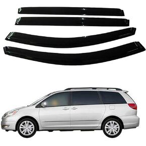 munirater Side Window Vent Visor Rain Deflector Guard Replacement for 2004-2009 Toyota Sienna