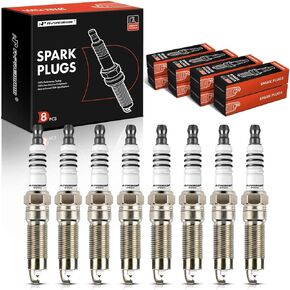 A-Premium Iridium Platinum Spark Plugs Compatible with Ford F-150, F-250/350 Super Duty, Explorer, Explorer Sport Trac, Mustang, Expedition & Lincoln Navigator, Mark LT & Mercury, Pack of 8