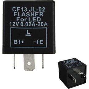 iJDMTOY (1) 3-Pin CF-13 CF13 EP34 Electronic Flasher Relay Fix Compatible With LED Turn Signal Light Bulbs