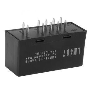 LM487 LED Flasher Relay, 10 Pin Hazard Warning Turn Signal Flasher 10383321 Replacement for Silverado 1500 1500HD 2500HD 3500 2003‑2006