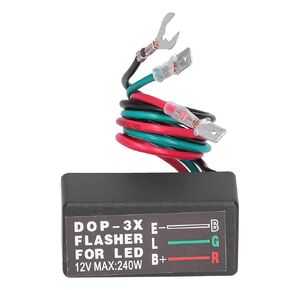 Turn Signal Flasher Relay, ABS LED Flasher Relay DOP-3X Flash Relay, Plug and Play, Universal Flasher Relay for Most Car/motorcycle LED Lights