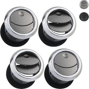 Dashboard AC Heater Air Duct Vent Louvre (Chrome & Sliver) Compatible with 2006-2009 Ford Fusion/Lincoln MKZ Zephyr/Mercury Milan Interior Accessories