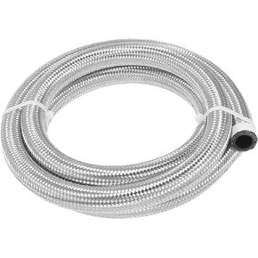 X AUTOHAUX 5 Ft 10AN Fuel Hose AN10 5/8" Universal Braided Stainless Steel CPE Oil Fuel Gas Line Hose