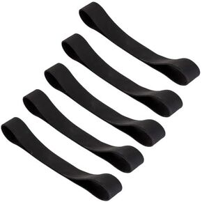 Grifiti Band Joes 9 x .75" 5 عبوات من الأربطة المطاطية السيليكون للكتب، التغليف، التمارين، الأشعة فوق البنفسجية، مقاومة للمواد الكيميائية، أربطة مطاطية سيليكون متنوعة قوية كبيرة (ألوان متنوعة من السيليكون بدرجة الطبخ)
