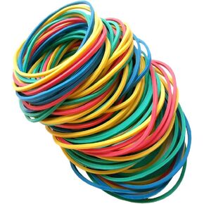 300pcs Multi Color Rubber Bands Stretchable Elastic Bands Sturdy Rubber Bands for School Home and Office use Stationery Supplies 50mm(2inch)
