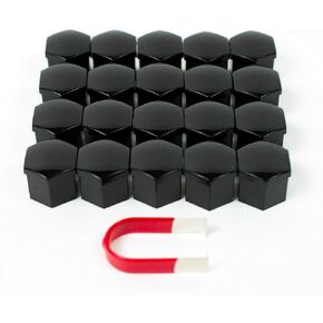 for Porsche Panamera Wheel Nut Covers/Lug Nut Covers - Black - for Glossy Black