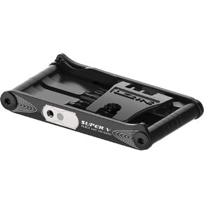 LEZYNE Super V23 Bicycle Multi-Tool, Anti-Corrosion Vanadium Bits, Tubeless Tire Plug Kit, Hex 2/2.5/3/4/5/6/8MM, T10/T25/T30, Chain Breaker, Bike Tool