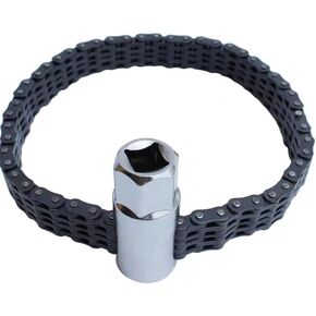 Automotive Oil Filter Chain Wrench Adjustable Oil Fuel Filter Chain Wrench Double Chain Sleeve Type Oil Filter Wrench Pipe Fittings Tools Spanner