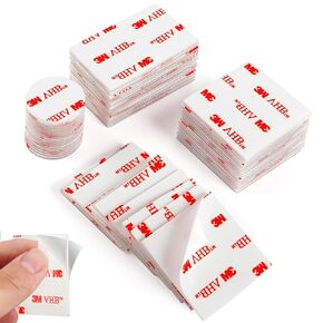 Double Sided Tape Heavy Duty Nano Tape, Reusable Clear Double Sided Sticky Pads, Suitable for DIY Craft, Car, Home Office Wall, Adhesive Tape Include Square Round and Rectangular